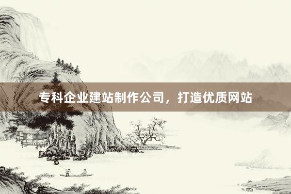 专科企业建站制作公司，打造优质网站